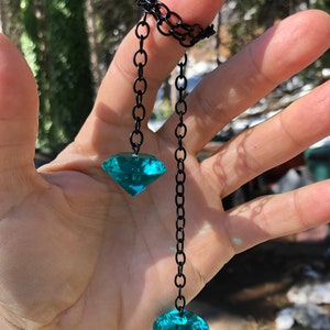 Persian Green Bling Diamond Mirror Hangers! New Product Car or Truck Hand Made in USA Rear View Mirror Dice Mirror Charm Car Accessories
