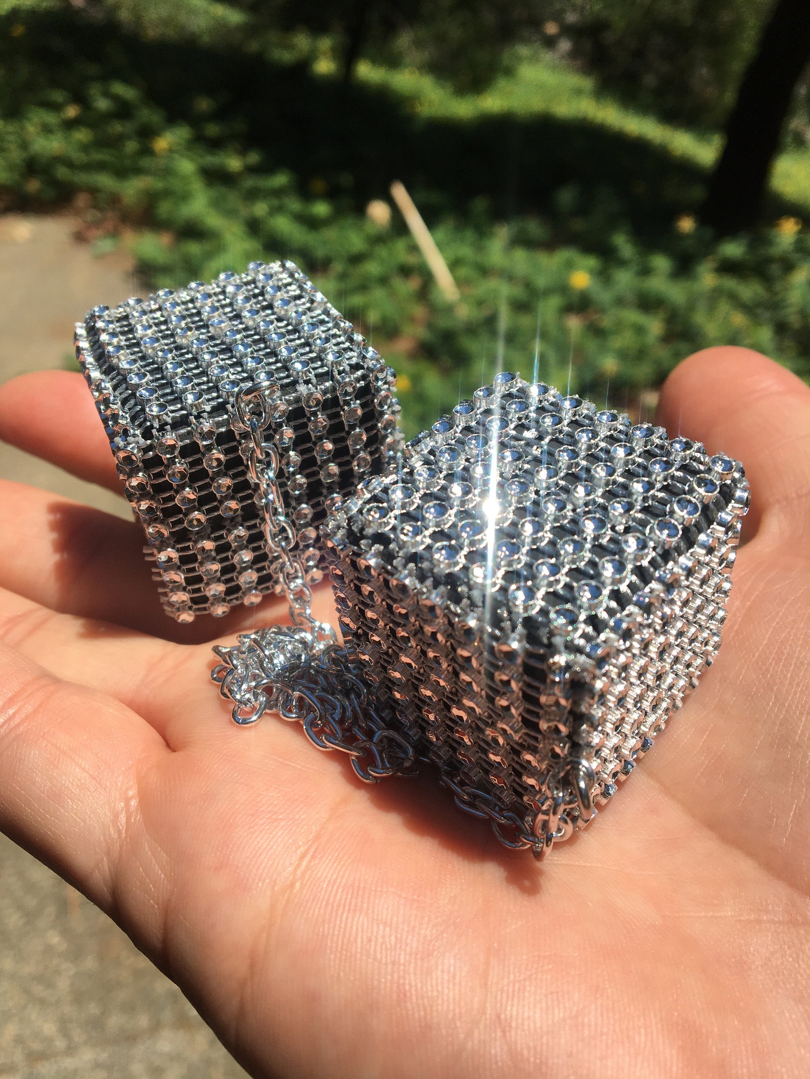 Ultimate Bling Mirror Dice Solid Maple New Product Car or Etsy