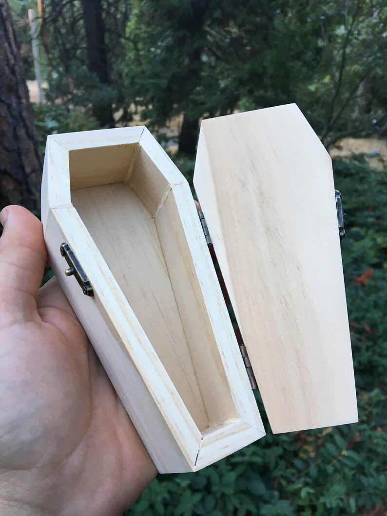 6 Unfinished Wood Coffin Box Hand Made in USA Pet Coffin Etsy