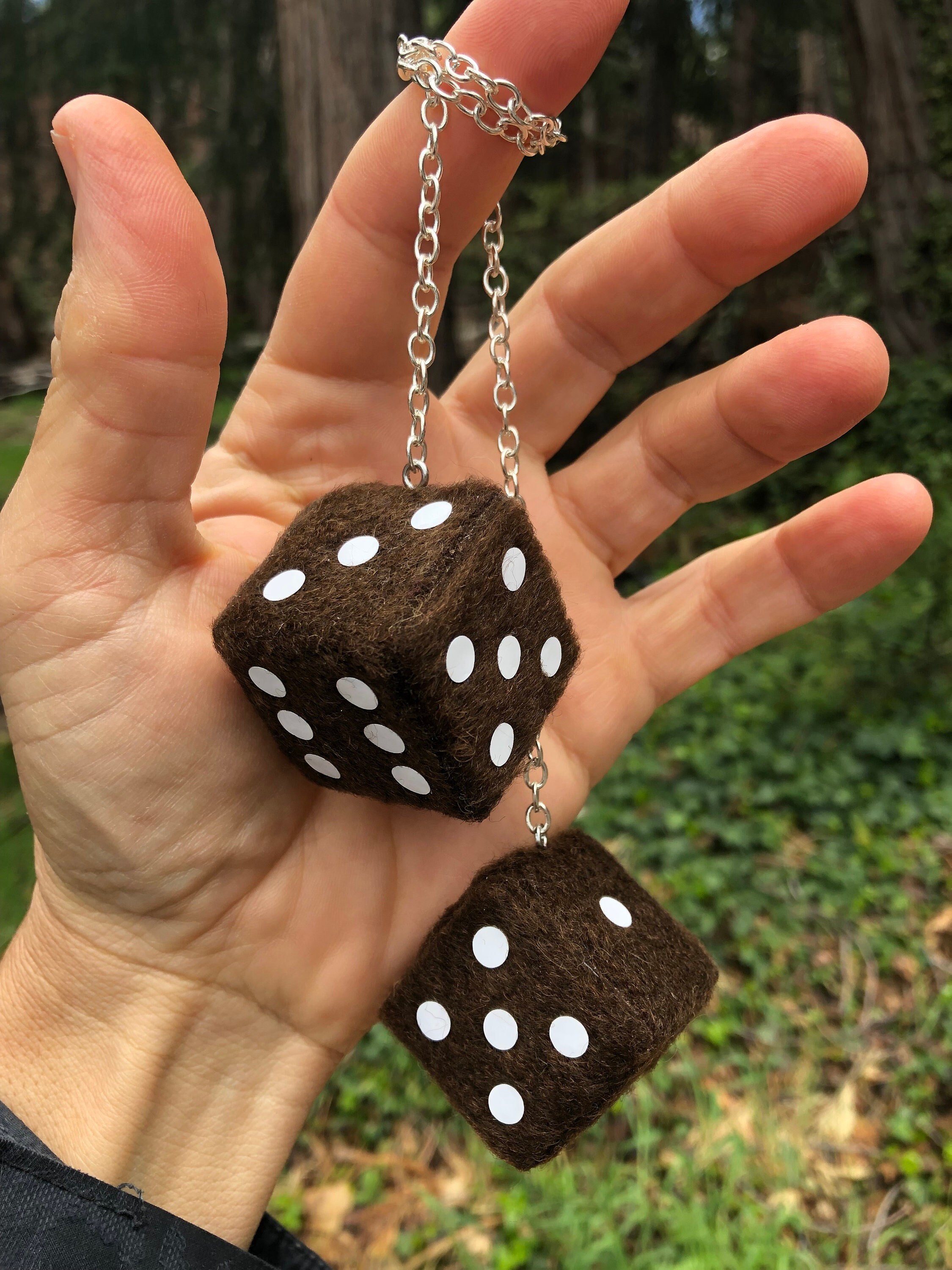 Wooden Dice Keyring