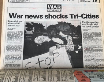 Vintage 1991 Gulf War Iraq Complete Newspaper SF Bay Area Old