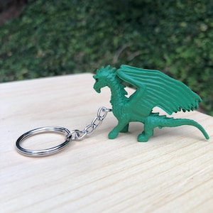 Green Dragon Keychain Charm