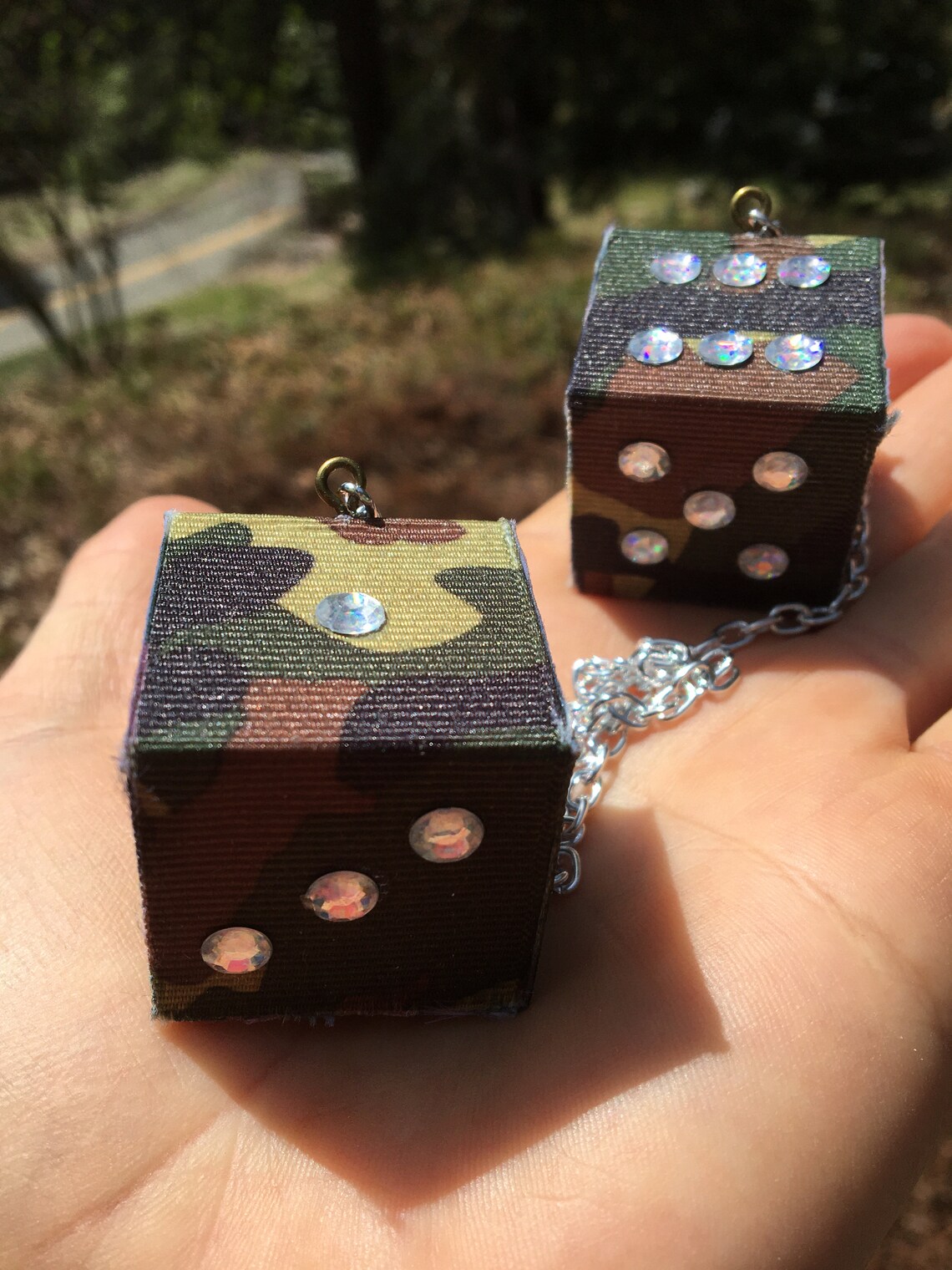 Camo Bling Mirror Dice Solid Maple New Product Car or Truck Etsy