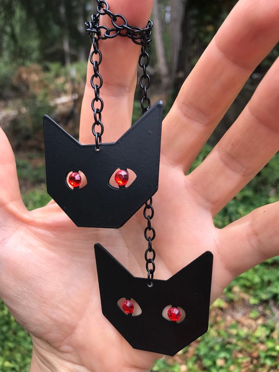 Scary Black Cat Mirror Hangers New Product Car or Truck Hand Etsy