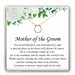 Mother of the Groom Necklace, Circle Necklace, Mother of the Bride Gift, Future Mother in Law, Wedding Present, From Groom, Message, Silver