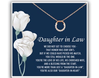 Daughter-In-Law Gift, Circle Necklace, From Future Mother-In-Law Present, Present For Bride, Wedding Jewelry, Bridal Party Shower, Silver