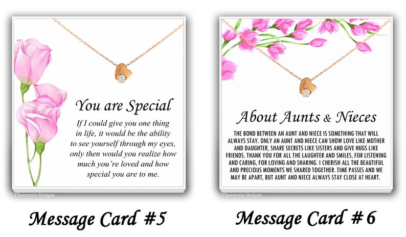 Confirmation Gift Wedding Gift Heart Necklace Niece Gift from Aunt Birthday Gift for Niece Silver Aunts Nieces Jewelry Gift for Niece