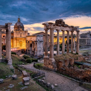 Rome Italy Print, Roman Forum, Ancient Rome, Italy Wall Decor, Roman Forum Photo, Sunrise, Wall Art