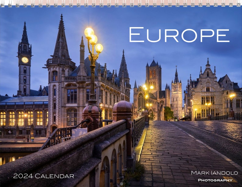 2024 Europe Wall Calendar Etsy