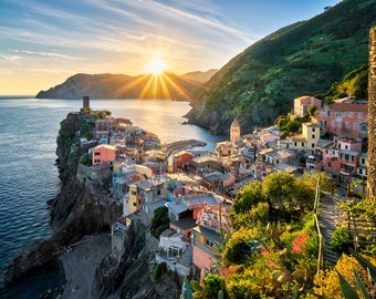 Cinque Terre Italy Print, Vernazza Village, Italian Coast, Five Villages, Italy Wall Decor, Vernazza Photo, Ligurian Coast, Vernazza Art