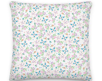 White Butterfly Pillow