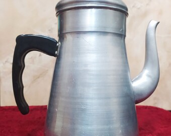 Soviet Metal Coffee pot with Handle Vintage Turkish Coffee pot made in USSR