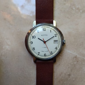 Vintage watch, brand Wostok mechanical watch, made in USSR 1980s