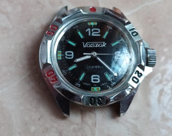 Vintage horlogemerk Wostok, mechanisch waterdicht polshorloge, USSR, jaren 90