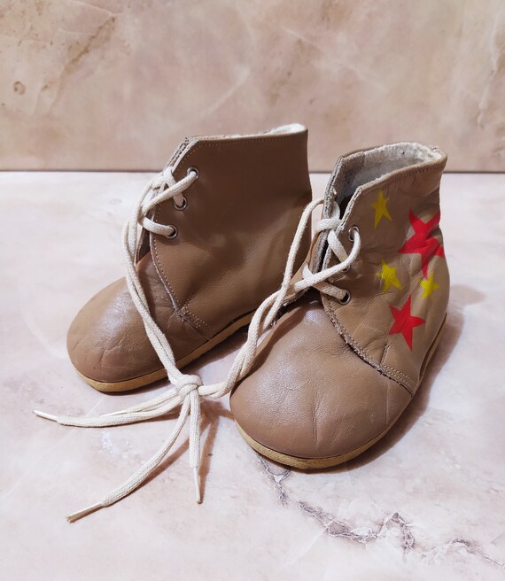 Vintage children's shoes rare leather Soviet shoes new Etsy