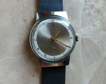 Vintage watch brand ZIM, rare mechanical men's watch, made in USSR 1980s.