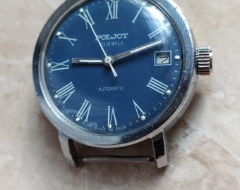 Vintage Poljot Automatic Watch: USSR Made, 23 Jewels, Day Calendar