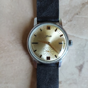 Vintage watch brand ZIM, mechanical men's wristwatch, Made in USSR 1980s