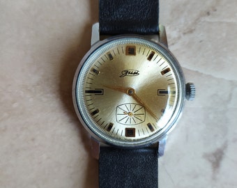 Vintage watch brand ZIM, mechanical men's wristwatch, USSR 1980s