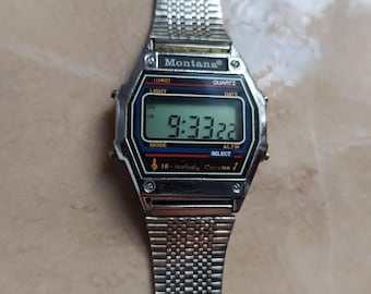 Montana-horloge Vintage digitaal quartz-polshorloge - jaren 80