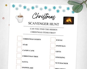 Christmas Scavenger Hunt. Holiday Game. Christmas Scavenger Hunt Party Game. Winter Game. Instant Digital Download. Printable Game.