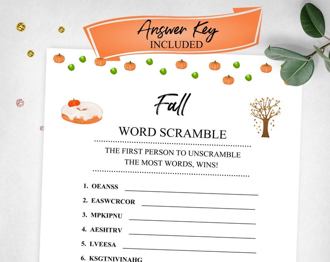 Level 23 Fall Words This item is unavailable - Etsy