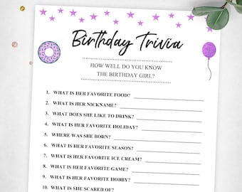 Purple Who Knows the Birthday Girl Best How Well Do You Know