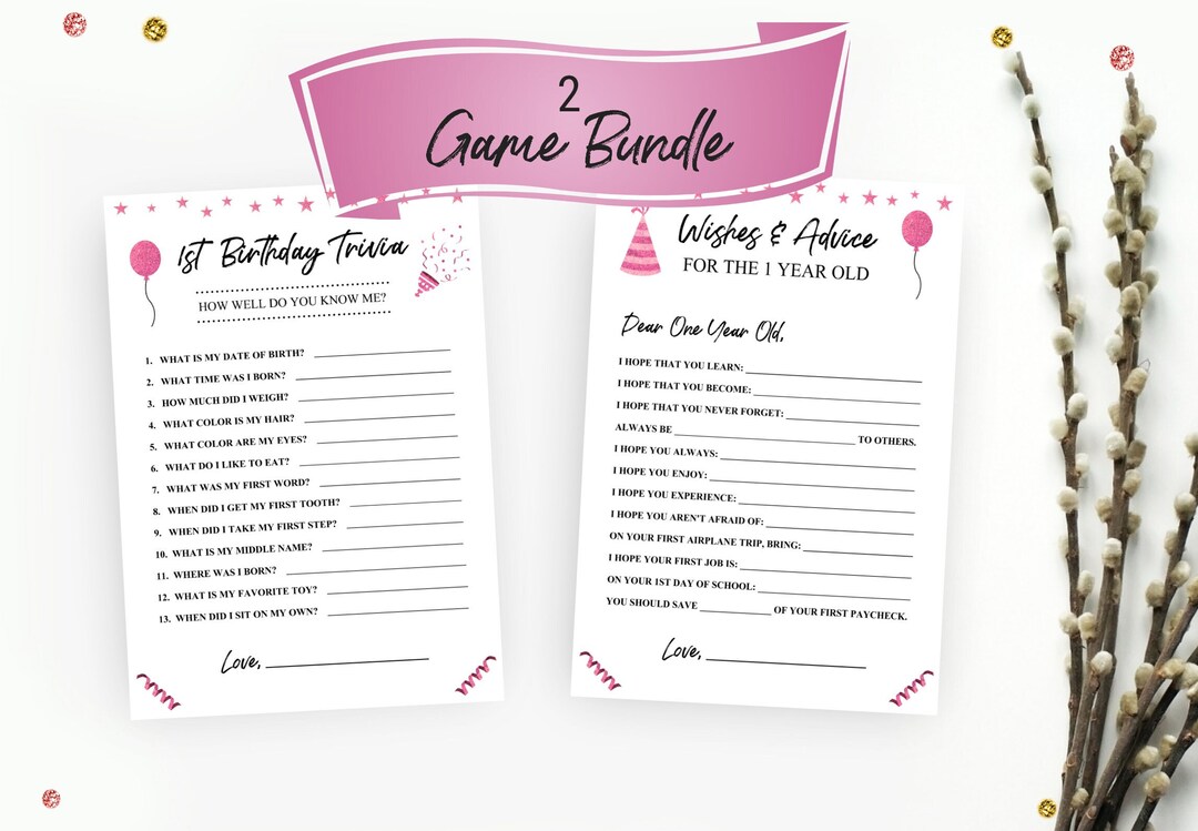 1st Birthday Trivia. 1st Birthday Wishes and Advice for the 1 Year Old ...