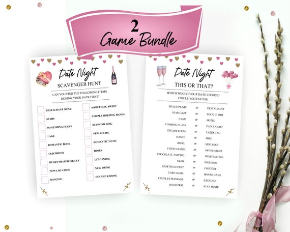 Couples Games Bundle Printable, Date Night Game Ideas