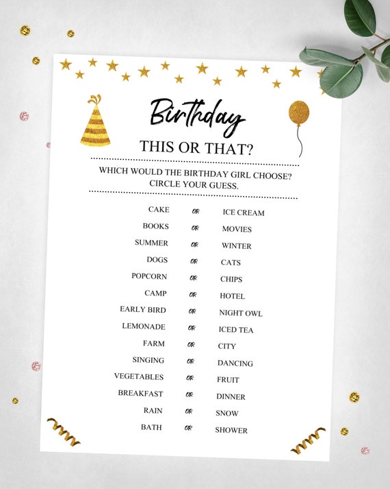 Would She Rather Birthday Party Game Card Set - 30PCS Cards For Girls Birthday Activities & Decor - View #9