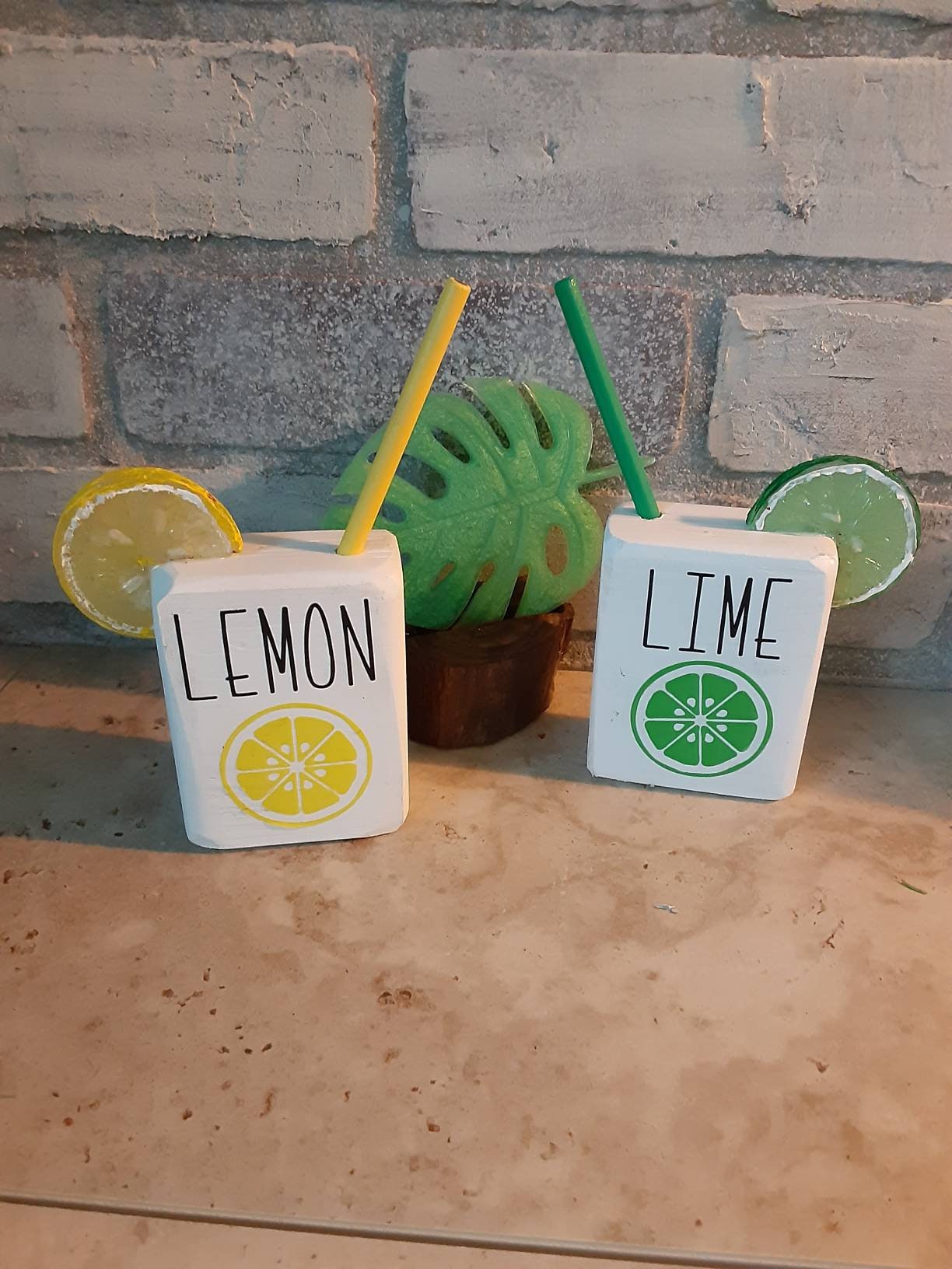 Wood juice box , tier tray decor, lemon decor, lemonade, lemon,lime  …
