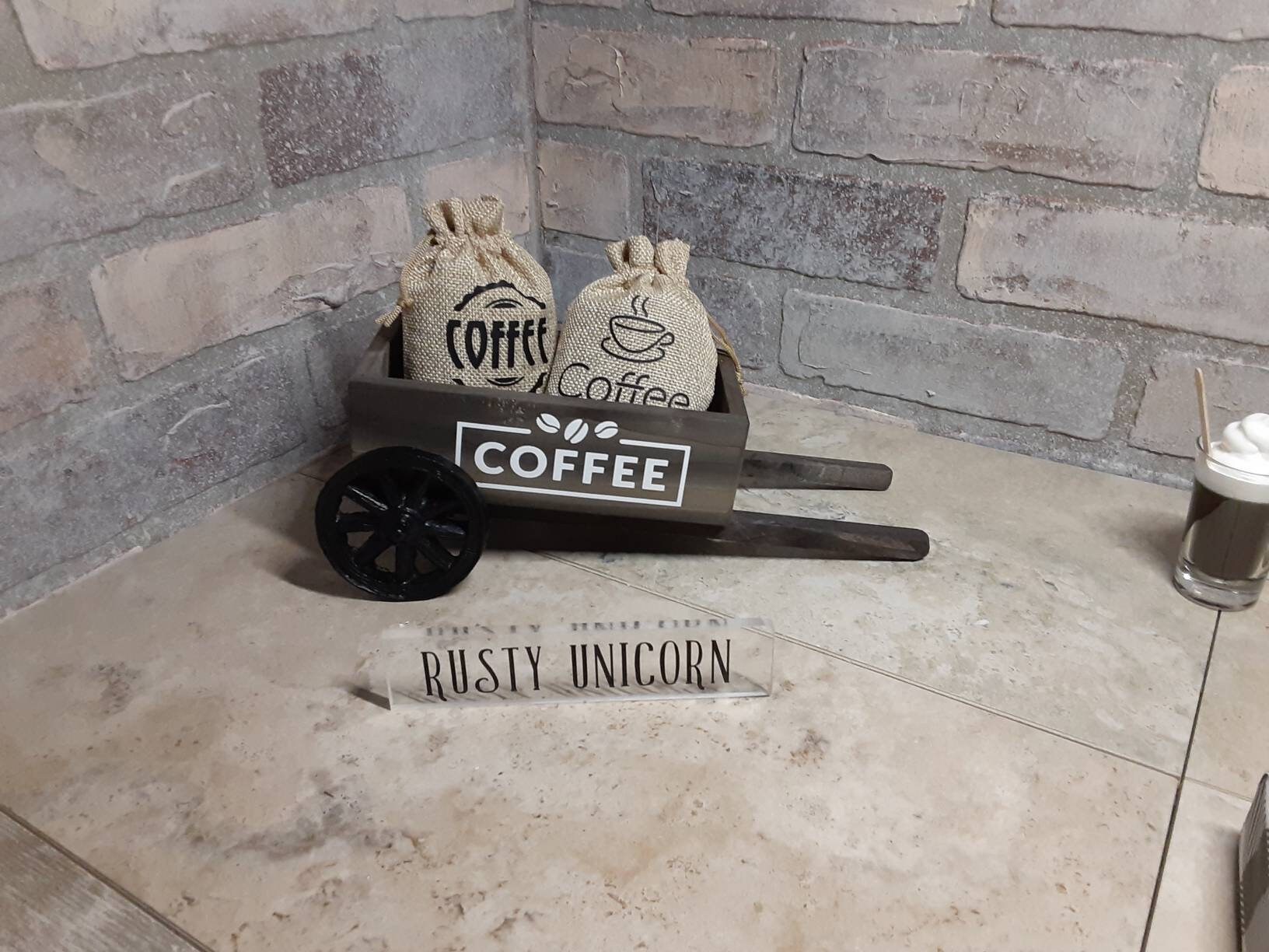 Coffee cart/ coffee bar Accessories/ coffee decor/ coffee bar/ Etsy