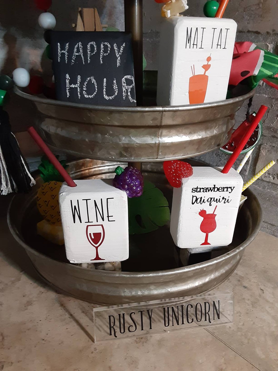 Wine box/ bar decor/ wooden juice box / wine lovers / cocktail Etsy
