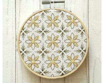 Native Pine Floral Embroidery Pattern: Beginner Friendly (PDF Pattern)