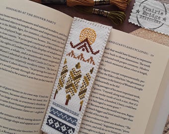 Canadian Rockies Bookmark Cross Stitch Pattern (PDF Download)