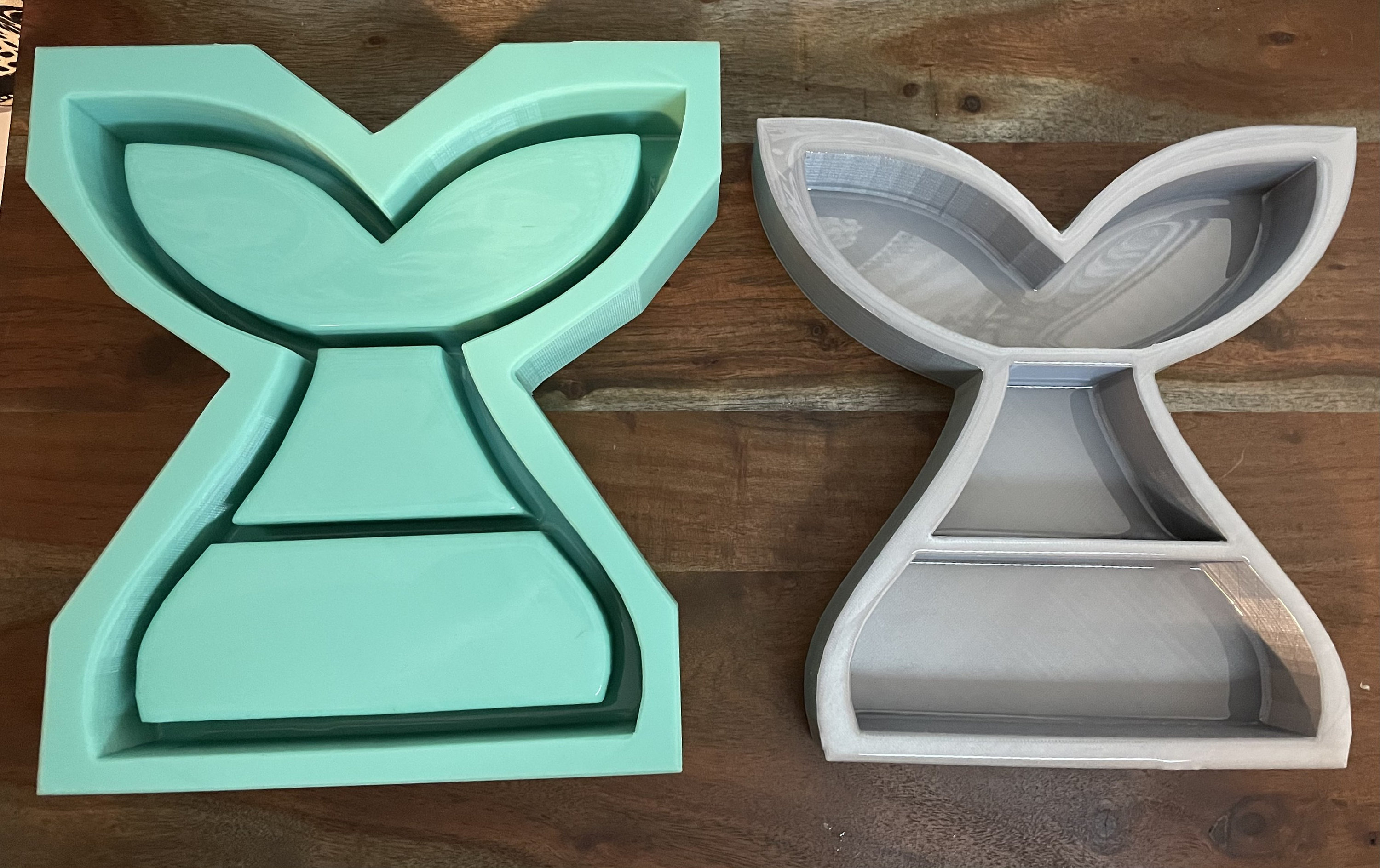 Mermaid tail shelf Resin Silicone Mold Only 8 3/4 x8 1/2 Etsy