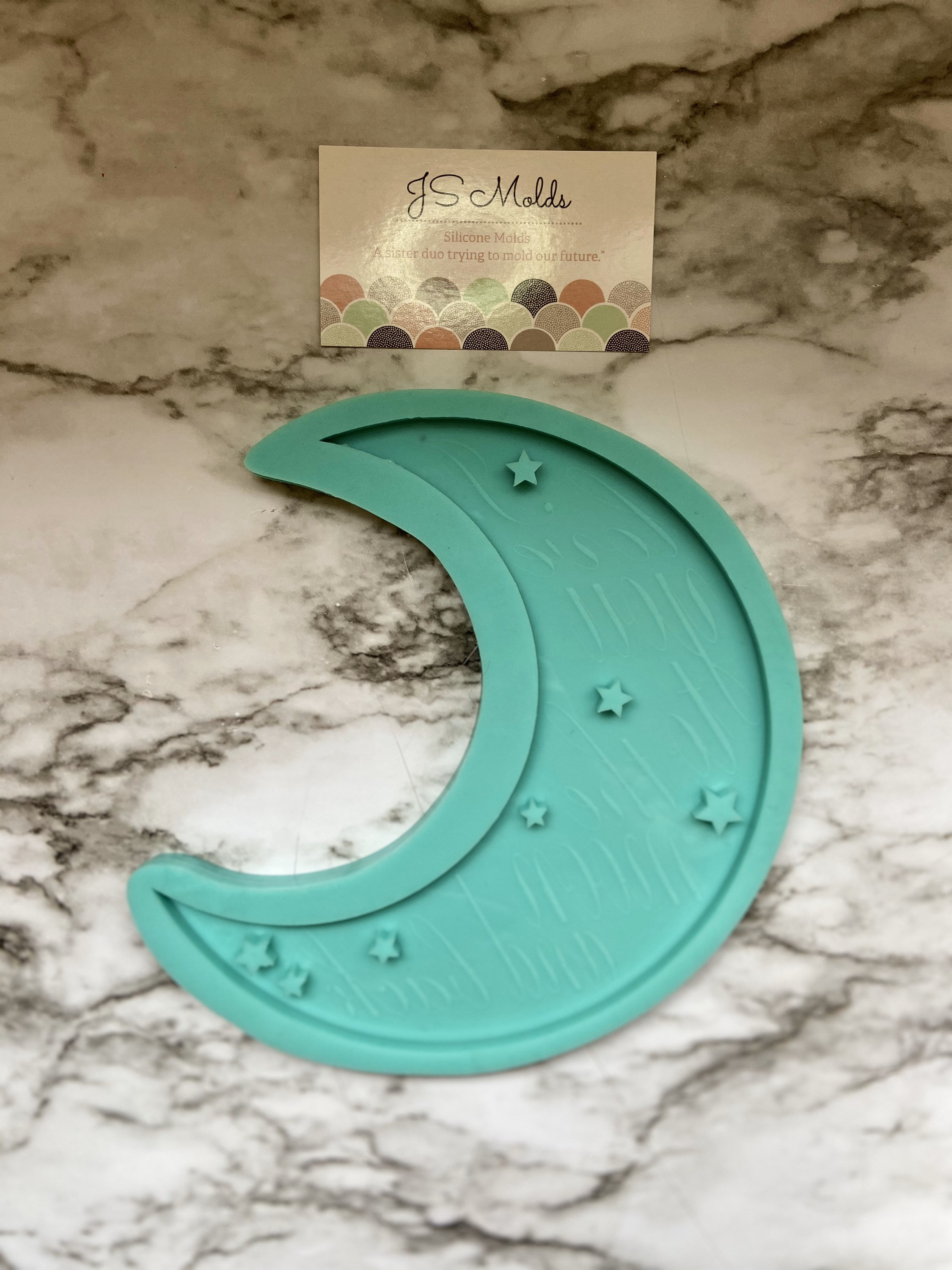 I love you to the moon and back Large Star Moon, Mold Only