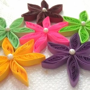 Set di fiori di carta quilling fatti a mano da 20 pezzi