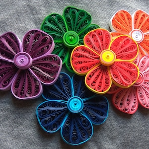 12-delige quiltpapier bloemenset (kleurenmix) origineel doe-het-zelf knutselpapier handgemaakt cadeau