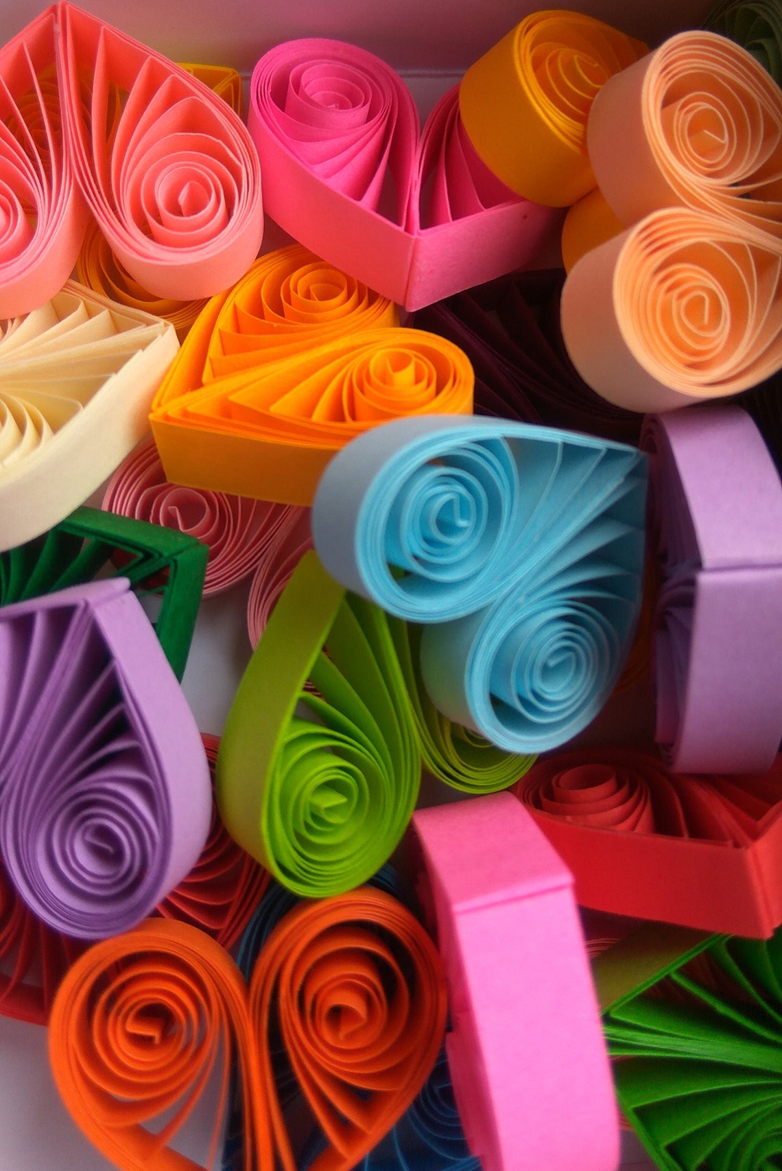 Quilled Hearts Paper Quilling Handmade Decorations Party Etsy