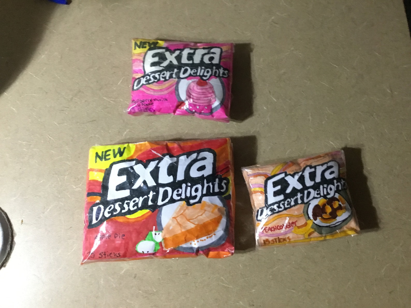 3 Pack of Dessert Delight Gum Paper Squishies Etsy