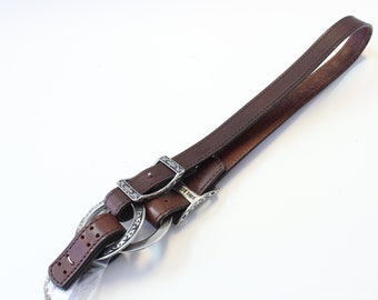 Fancy 30" Adjustable with Tabs Leather Handle - Single