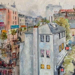 Victorian Paris Street Misty Morning