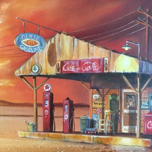 Needles California Sunset Gas Station