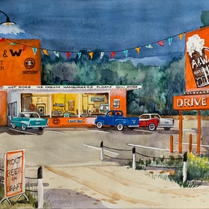 Drive-in de cerveja de raiz no norte de Michigan