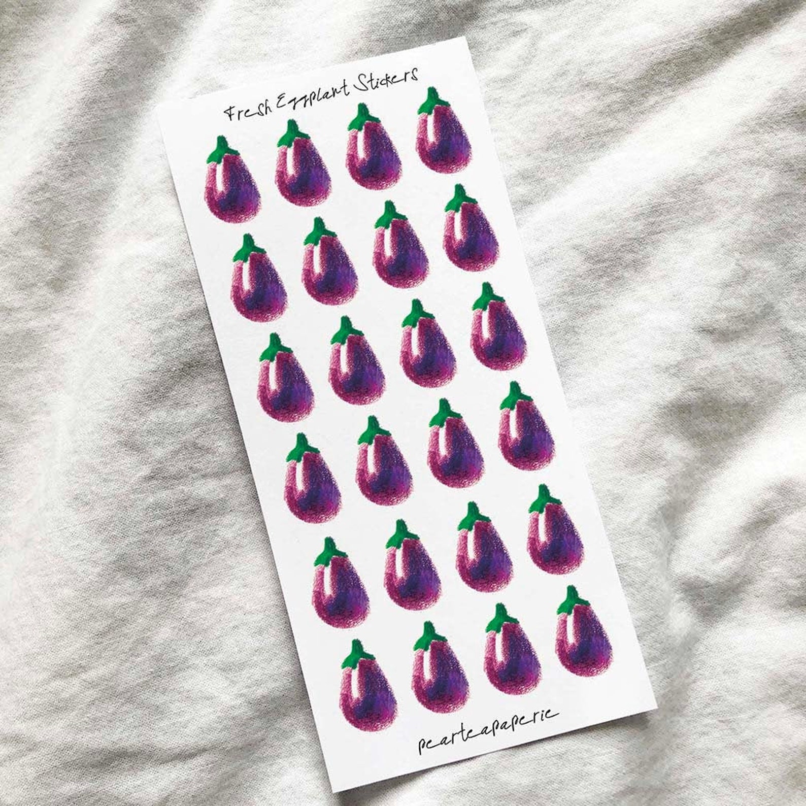 Fresh Eggplant Stickers Etsy