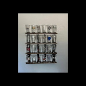 Pint Beer Glass24 Display Natural black Oak Etsy
