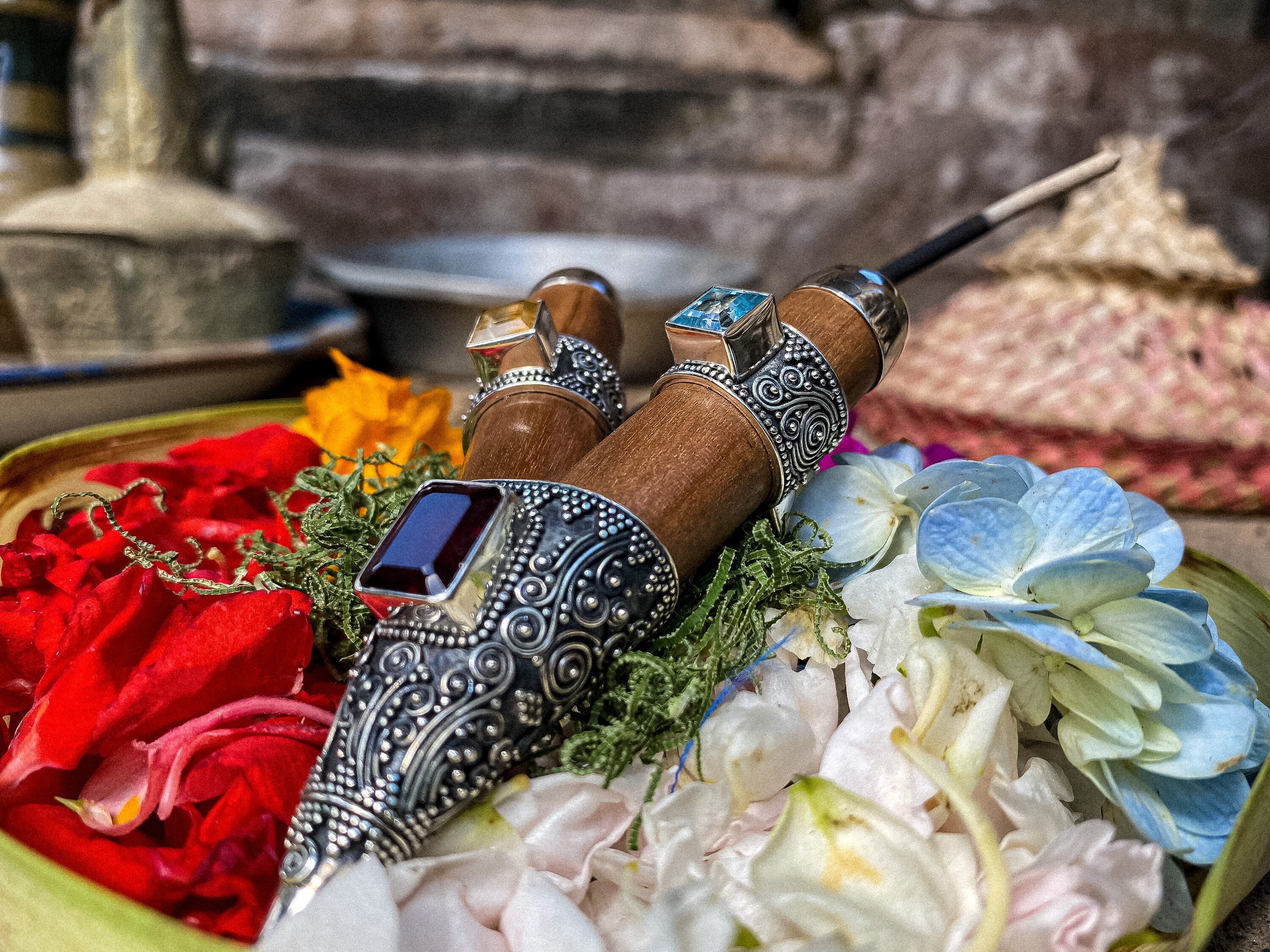 Ceremonial collectible Kuripe Set/Silver Sacred wood Kuripe Etsy