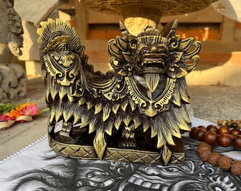 Balinese Hand Carved Barong of Protector Spirit, hand carved statue, Shamanic altar keeper, sculpture altar and meditation tools,