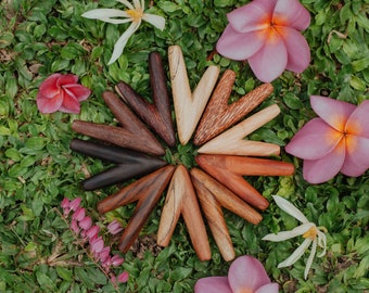 10 Kuripe set. 10 grades of wood. Rapé Applicator set. Retreat tools. Kuripi pipes for Rapé retreat ceremony